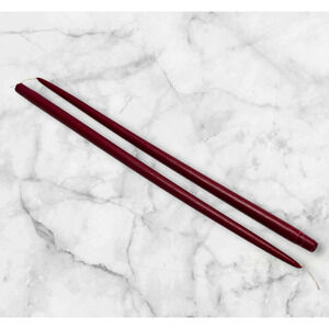 Vintage Creative Candles Hand Dipped Taper Extra Tall Red 24" x 7/8 New Unlit